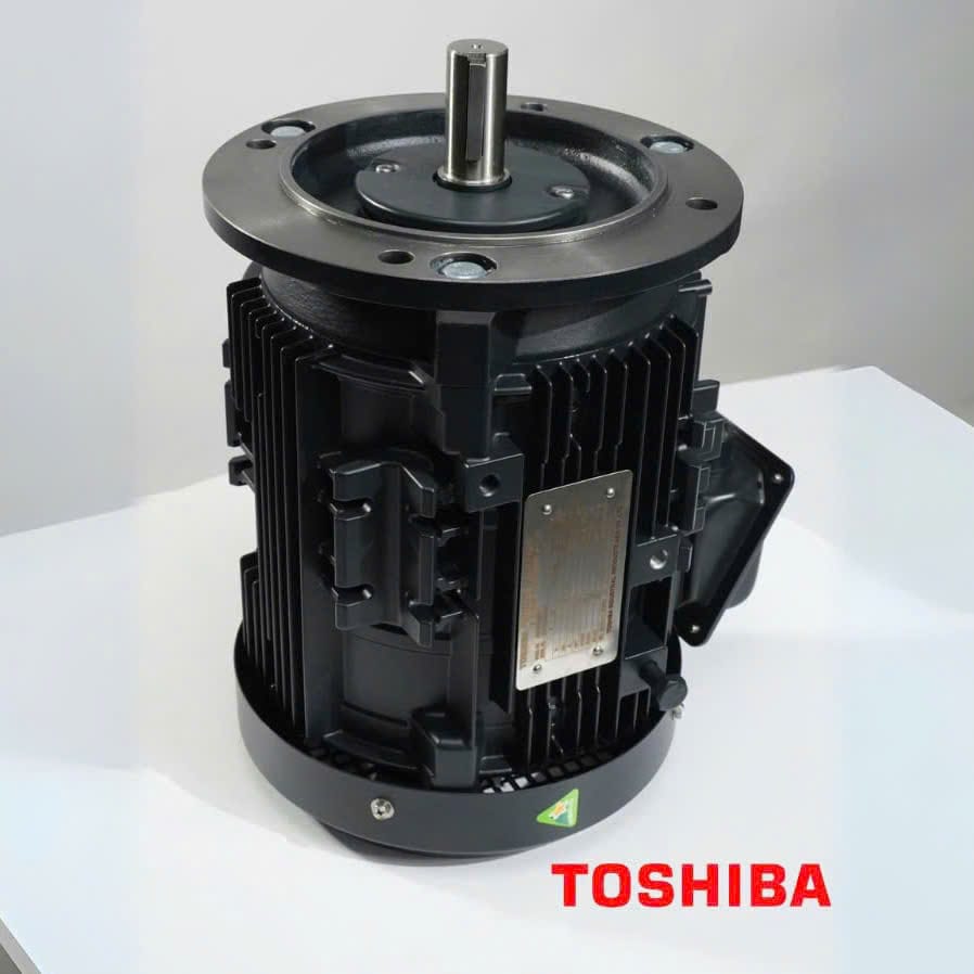 motor toshiba IE3 mặt bích 6 cực